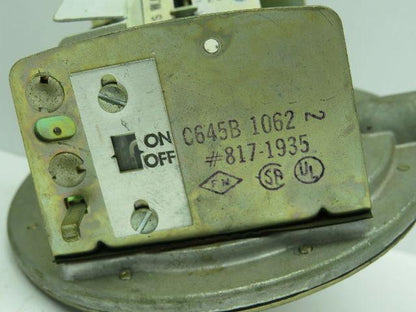 Honeywell C645B 1062 Pressure Switch Gas/Air 5-35 in H2O Manual Reset