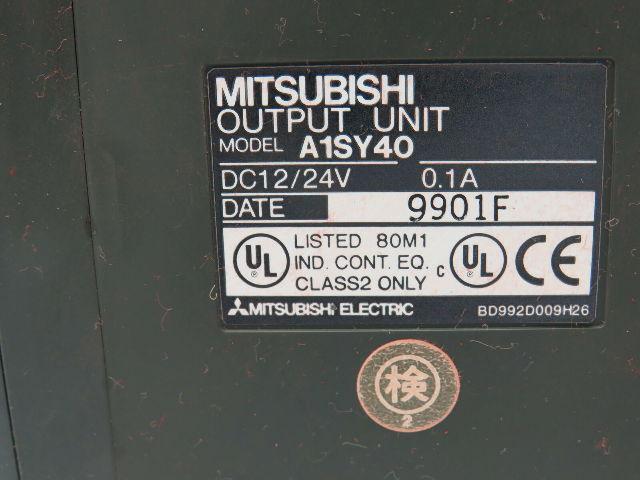 Mitsubishi A1SY40 PLC Output Unit 12/24VDC 0.1A Lot of 8