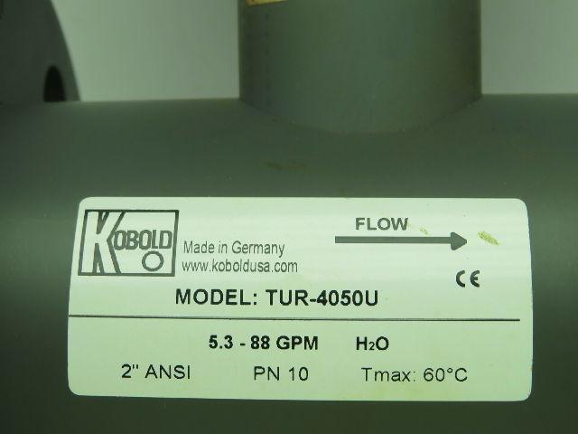 Kobold TUR-4050U Turbine Wheel Flow Meter 2" ANSI 5.3-88 GPM H2O