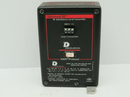 Drexelbrook 409-1000/409-2000 Transmitter 30VDC