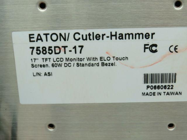 Eaton Cutler-Hammer 7585DT-17 17" TFT LCD Monitor W/ELO Touch Screen 60W DC