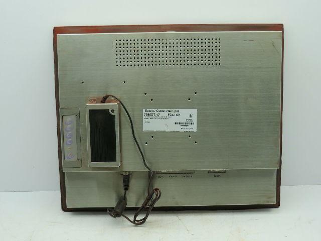Eaton Cutler-Hammer 7585DT-17 17" TFT LCD Monitor W/ELO Touch Screen 60W DC