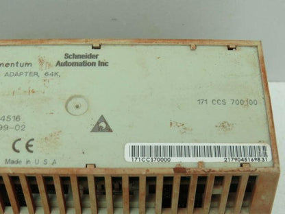 Schneider Automation 171 CCS 700 00 TSX Momentum Processor Adapter 64K