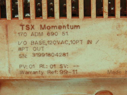 Schneider Automation 170PNT11020 TSX Momentum Comm Adapter W/Base 170ADM69051