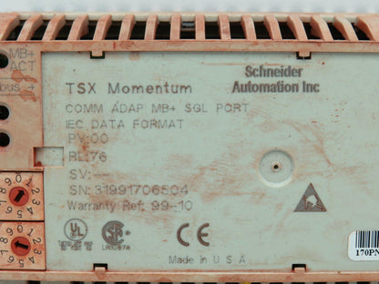 Schneider Electric 170PNT11020 Comm Adapter W/Base 170AAI03000