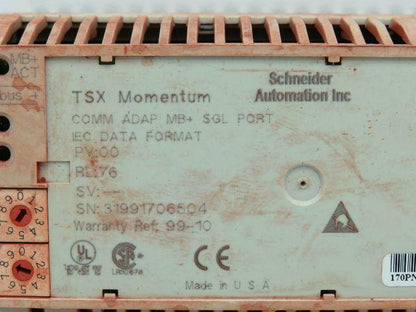 Schneider Electric 170PNT11020 Comm Adapter W/Base 170AAI03000