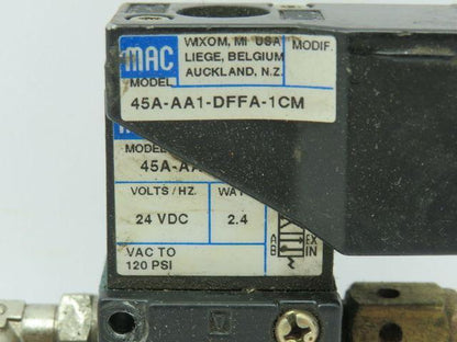 MAC 45A-AA1-DFFA-1CM Valve 120PSI 24VDC