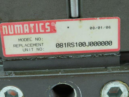 Numatics 081RS100J000000 Pneumatic Pressure Regulator Manifold Block Base