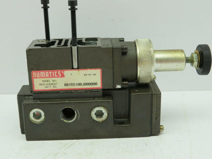 Numatics 081RS100J000000 Pneumatic Pressure Regulator Manifold Block Base