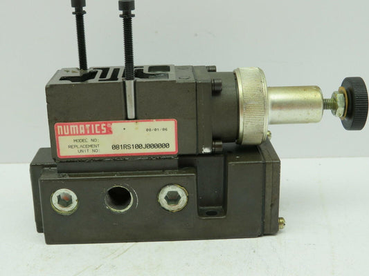 Numatics 081RS100J000000 Pneumatic Pressure Regulator Manifold Block Base