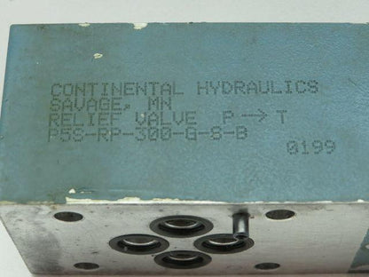 Continental Hydraulics P5S-RP-300-G-S-B Reducing Relief Valve Sandwich Block