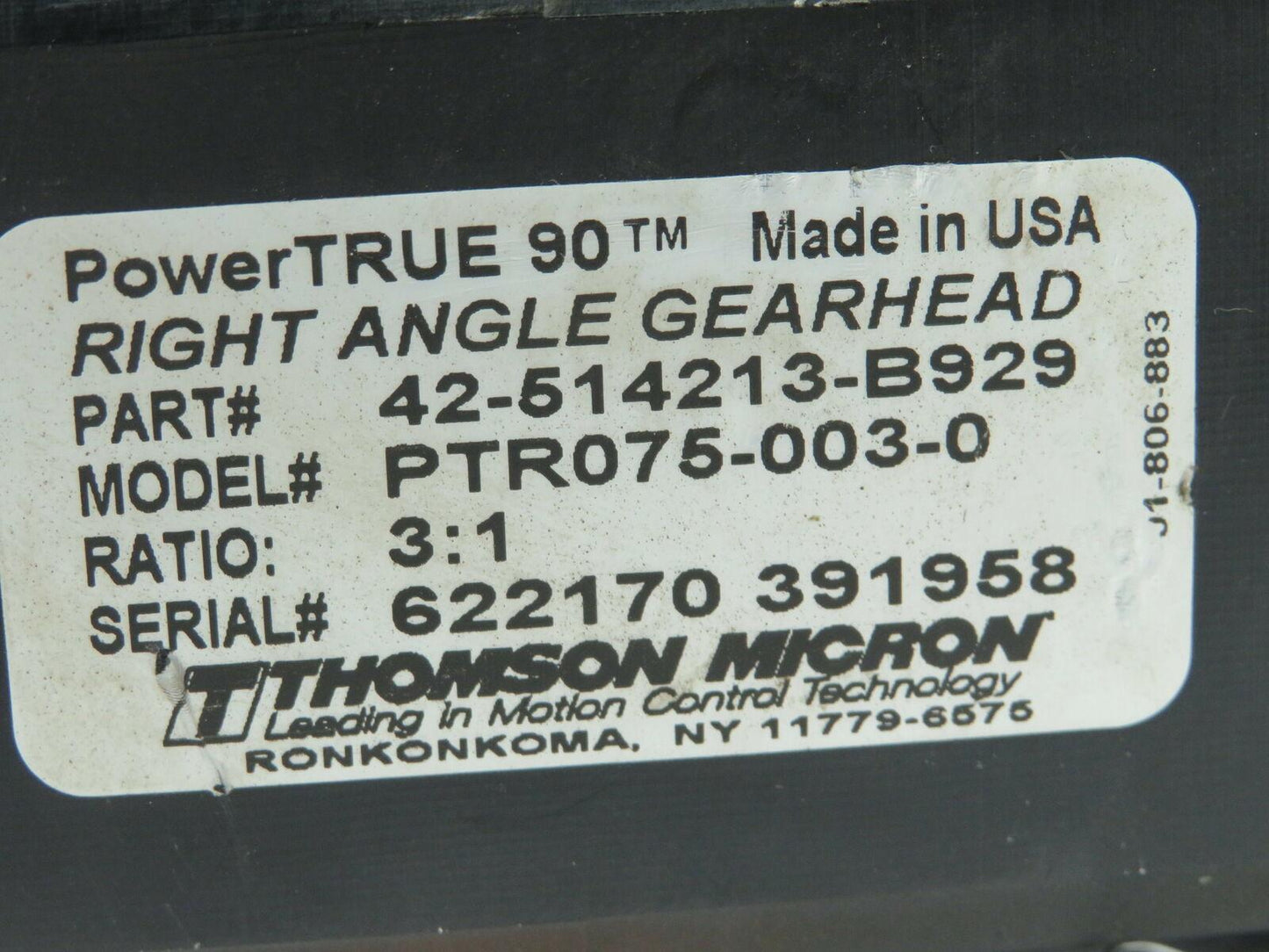 Giddings & Lewis 401-34434-00 AC Servo Motor 4000RPM 1.1KW 3PH W/PTR075-003-0
