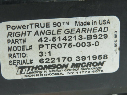 Giddings & Lewis 401-34434-00 AC Servo Motor 4000RPM 1.1KW 3PH W/PTR075-003-0