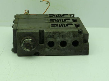 Numatics Mark 15 FlexiBlok 3 Manifold Block Base Assembly with End Plate 1/4 NPT