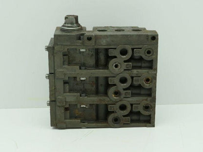 Numatics Mark 15 FlexiBlok 3 Manifold Block Base Assembly with End Plate 1/4 NPT