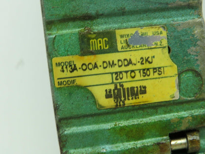 Mac 413A-00A-DM-DDAJ-2KJ Solenoid Valve DMB-DDAJ-2KJ 24VDC 5.4W 150PSI Lot of 2