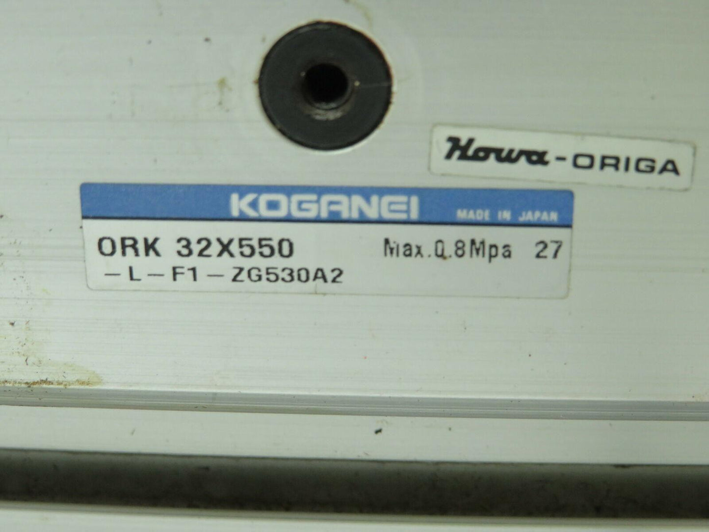 Koganei ORK 32X550 Pneumatic Rodless Linear Slide Cylinder Slit Type 32mm Bore
