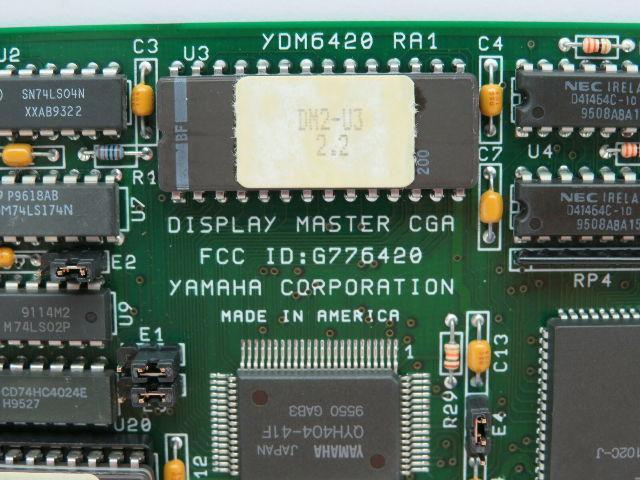 Yamaha YDM6420 RA1 Display Master CGA Circuit Board Card G776420