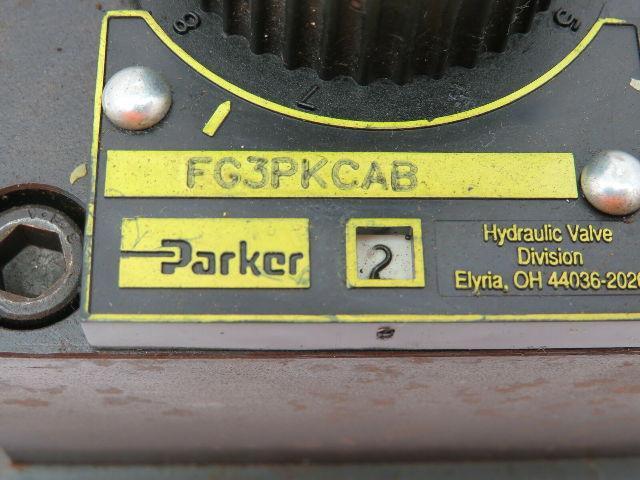 Parker FG3PKCAB Hydraulic Flow Control Valve 3/8" NPT 0.6 GPM with Flow Check