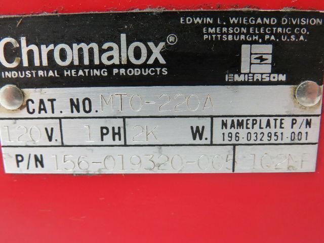Chromalox MT0-220A Immersion Heater Heat Exchange 120V 1PH 2000W 156-019320-005