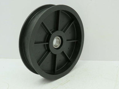 Nylon Plastic Flanged Pulley Idler 5/8" Bearing Bore 5.5" OD 24mm 1" Flat Belt