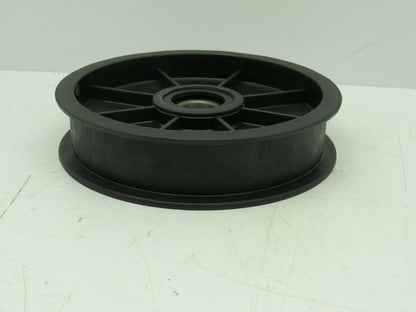 Nylon Plastic Flanged Pulley Idler 5/8" Bearing Bore 5.5" OD 24mm 1" Flat Belt