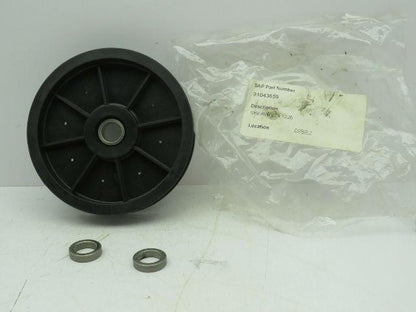 Nylon Plastic Flanged Pulley Idler 5/8" Bearing Bore 5.5" OD 24mm 1" Flat Belt
