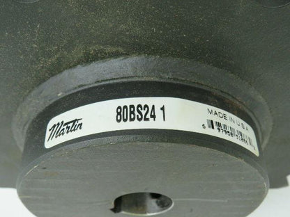 Martin 80BS24x1 #80 Roller Chain B-Hub Sprocket 24 Teeth 1" Finished Bore KW2SS