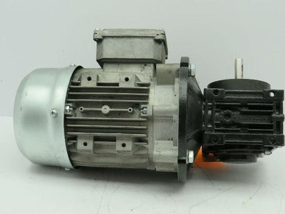 Motovario T71-B4 Motor 3PH 0.5Hp 208-230V W/NMRV040 Gear Reducer 20:1 12MM Shaft
