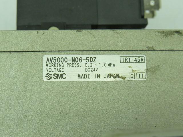 SMC AV500-N06-5DZ Valve 24VDC W/AFM40-N06D-Z Valve 150 PSI W/AW40-N06-Z 125 PSI