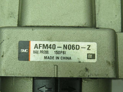 SMC AV500-N06-5DZ Valve 24VDC W/AFM40-N06D-Z Valve 150 PSI W/AW40-N06-Z 125 PSI