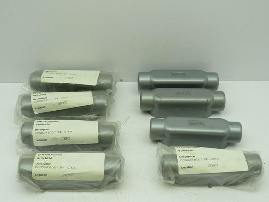 RACO C75-A Aluminum Conduit Body 3/4" Form 85  Lot of 8