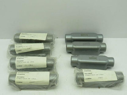 RACO C75-A Aluminum Conduit Body 3/4" Form 85  Lot of 8