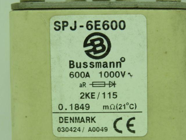 Bussmann SPJ-6E600 Fuse 600A 1000V