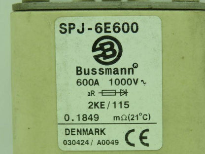 Bussmann SPJ-6E600 Fuse 600A 1000V