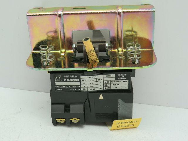 Square D 9551 Time Delay Attachment SK-3 SK-4 Class 9999 120V Ser A