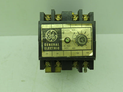 GE CR122BT020**C Time Delay Relay Solid State Relay 6-60 Sec 120V Coil CR122BT