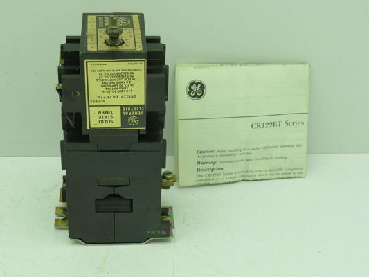 GE CR122BT020**C Time Delay Relay Solid State Relay 6-60 Sec 120V Coil CR122BT