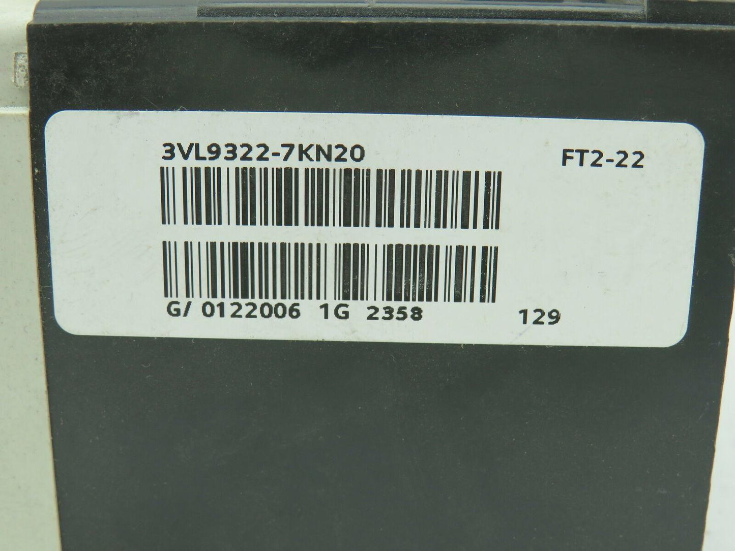 Siemens 3VL9322-7KN20 Circuit Breaker/Trip Unit 225A