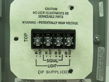 Edwards 686-N5 Electronic Signal Siren Horn Indoor/Outdoor Weatherproof 90-112dB