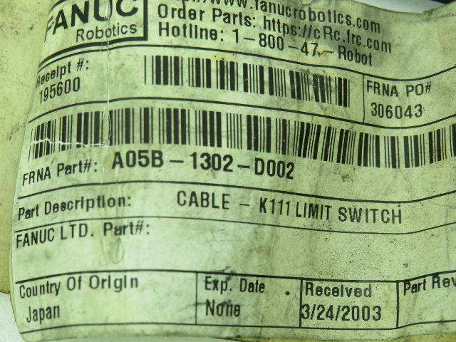 Fanuc A05B-1302-D002 Cable Limit Switch