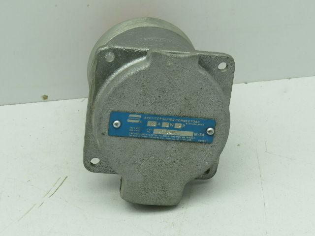 Crouse Hinds Arktite AR-6642 M-54 Plug-In Female Receptacle 3-Wire 4-Pole 60A