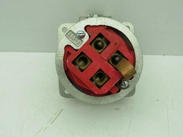 Crouse Hinds Arktite AR-6642 M-54 Plug-In Female Receptacle 3-Wire 4-Pole 60A