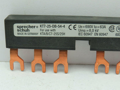 Sprecher Schuh KT7-25-DB-54-4 Terminal Block Busbar for KTA/B/C7-25S/25H