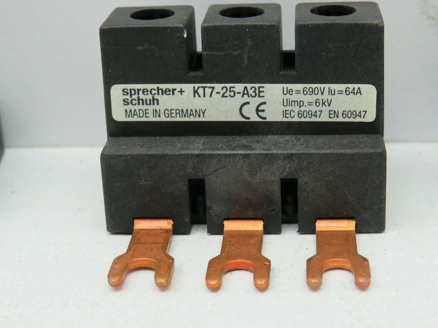 Sprecher Schuh KT7-25-A3E  Busbar Terminal Block for KT7-25S/25H  Lot of 3