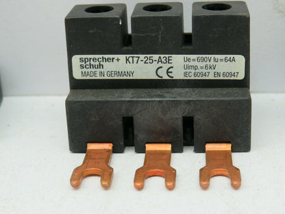 Sprecher Schuh KT7-25-A3E  Busbar Terminal Block for KT7-25S/25H  Lot of 3