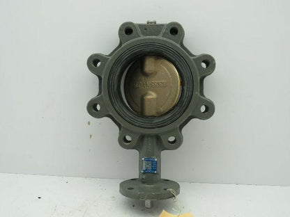 Milwaukee CL223ED Lug Style 4" Butterfly Valve 8-Bolt Cast Iron AL-Bronze EPDM