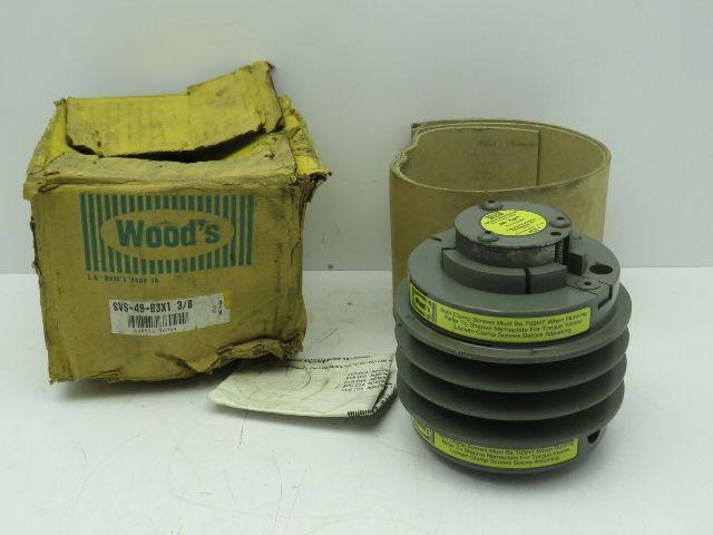 TB Woods SVS49B3 Variable Pitch/Speed B-Belt Pulley 3 Groove 1-3/8" Bore