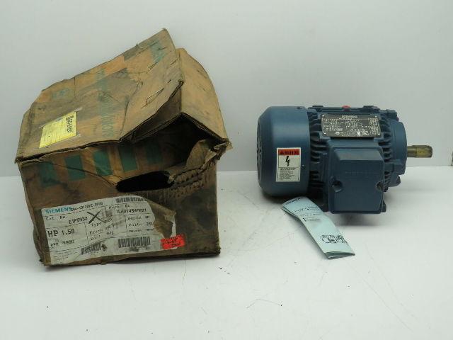 Siemens 1LA01454FP21 Induction Motor 3 Phase 1.5 HP 230/460V 1740 RPM Type RGZP