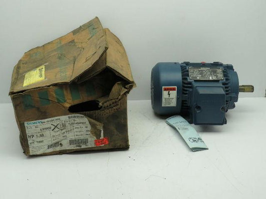 Siemens 1LA01454FP21 Induction Motor 3 Phase 1.5 HP 230/460V 1740 RPM Type RGZP